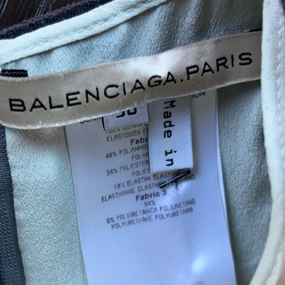 BALENCIAGA HAND PAINTED LATEX DRESS BY NICOLAS GHESQUIERE SIZE 38 LOUIS VUITTON - Picture 11 of 13